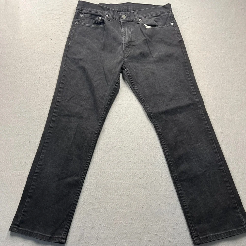 Levis 559 Relaxed Straight Jeans Mens 34x30 Washed Black Denim 00559-0239